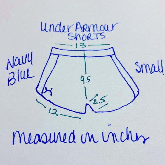 UNDER ARMOR Shorts Size Small. NWOT. Navy Blue. - Picture 10 of 11